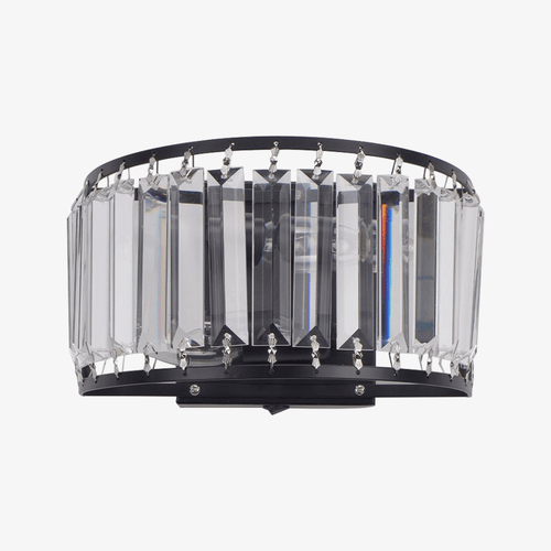 Applique LED demi-cercle en cristal Loft - vue 2 sur 8