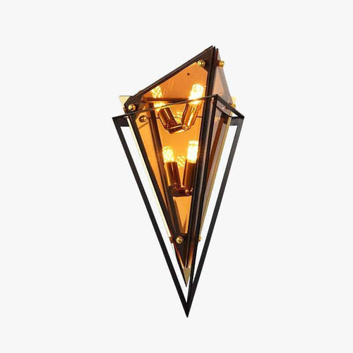 Applique murale design à LED en verre de formes triangulaires - vue 2 sur 5