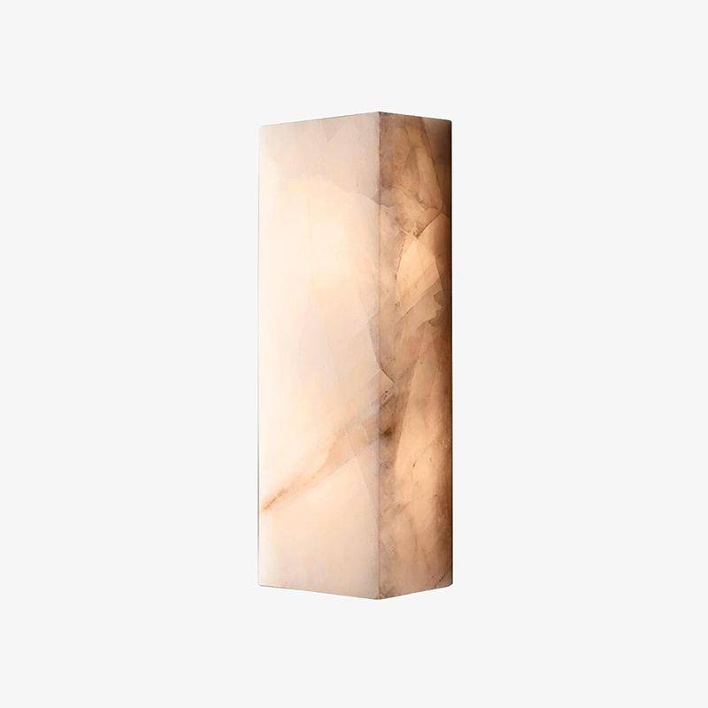 Applique murale design à LED rectangulaire en marbre