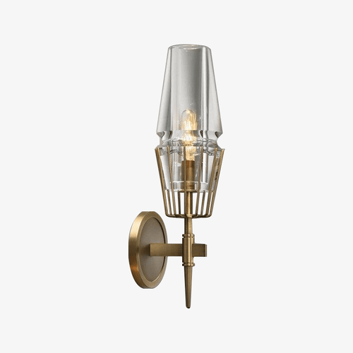 Applique murale design et moderne LED avec verre en forme triangulaire Sconce - vue 2 sur 4
