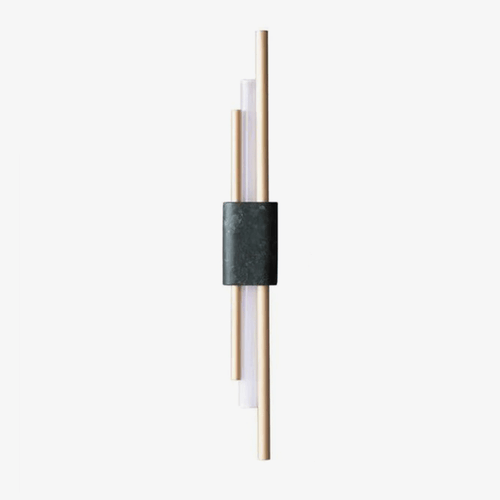 Applique murale design LED en marbre avec tube doré Sconce - vue 2 sur 9