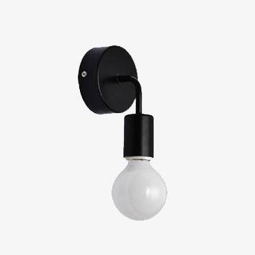 Applique murale LED ampoule tombante (noir ou blanc) - vue 2 sur 6