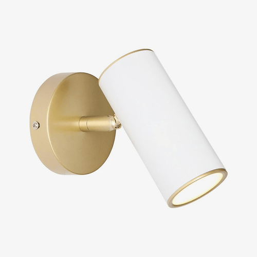 Applique murale LED avec spot cylindrique en métal doré - vue 11 sur 10