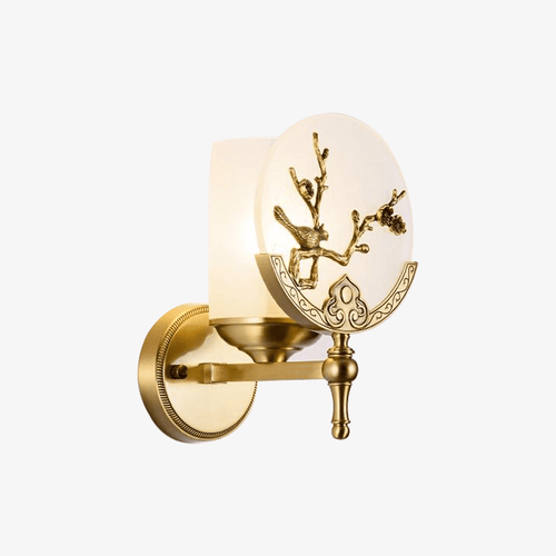 Applique murale LED en marbre avec plusieurs motifs dorées - vue 2 sur 7
