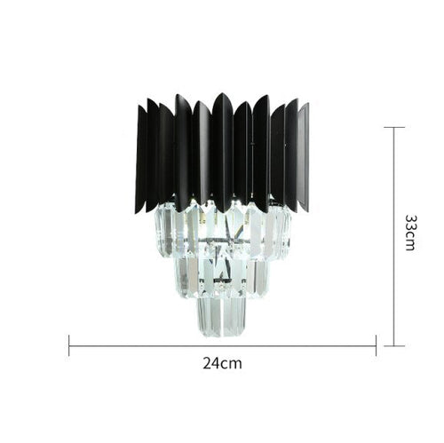 Applique murale moderne avec 4 niveaux de cristaux luxury Etto - vue 8 sur 7