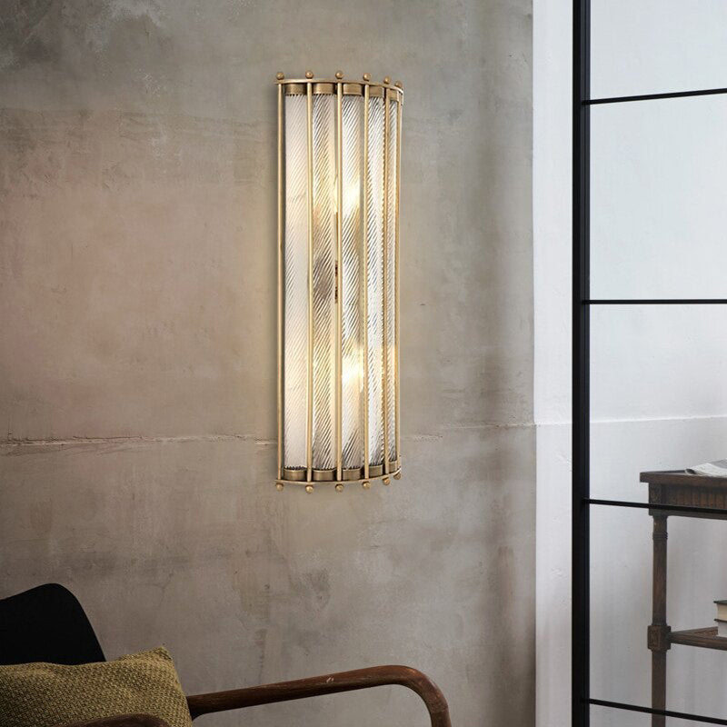 Applique murale moderne cylindrique en verre luxury Mylia - vue 2 sur 2