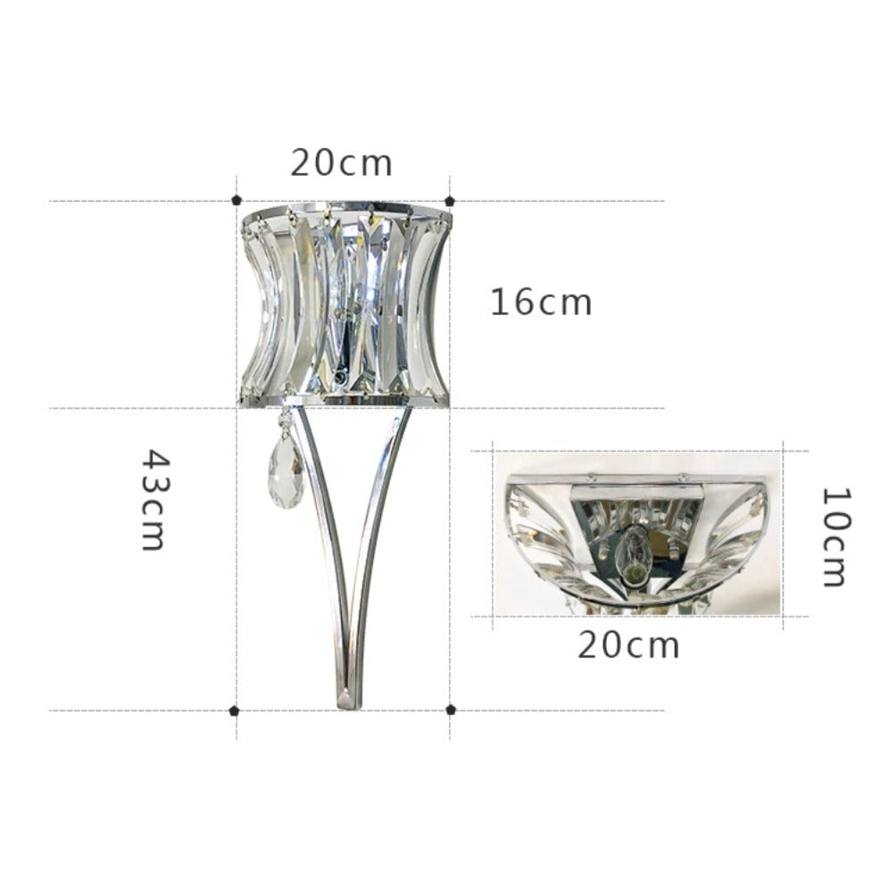Applique murale moderne lampe torche en verre luxury Sandro - vue 7 sur 7