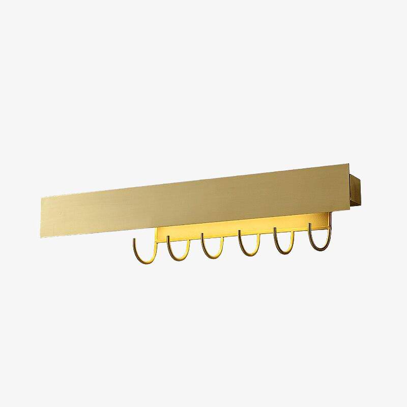 Applique murale moderne LED dorée avec crochet - vue 7 sur 7