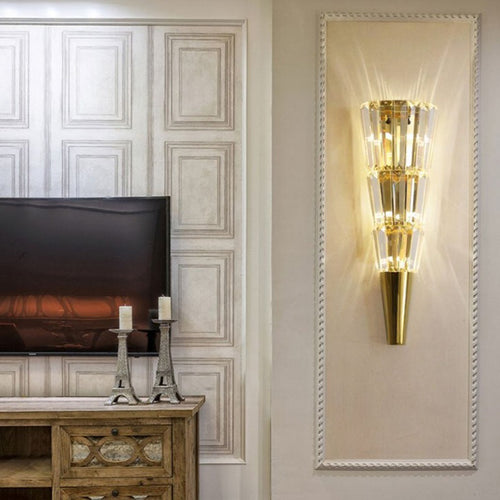 Applique murale moderne LED en forme conique en verre Doina - vue 7 sur 7