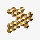 Applique murale moderne LED en forme de ruche dorée Zaida