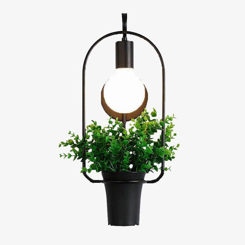 Applique murale rétro en métal avec cache-pots pour fleurs - vue 2 sur 5