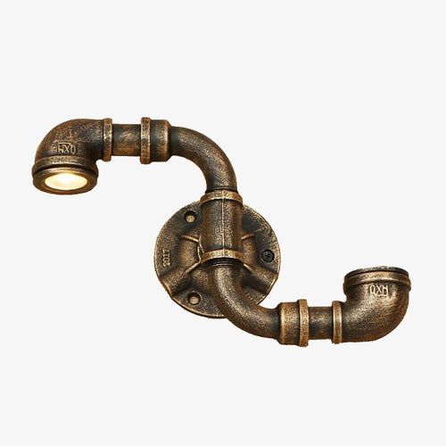 Applique murale retro LED style tuyau métallique Tino - vue 2 sur 14