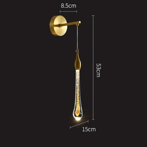 Applique murale moderne suspendue dorée luxury Gabriella - vue 6 sur 7