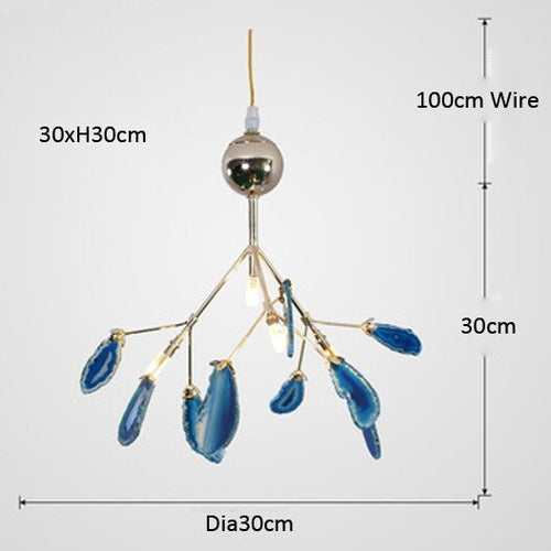 Lustre moderne en cristal LED coloré Sariya - vue 10 sur 17