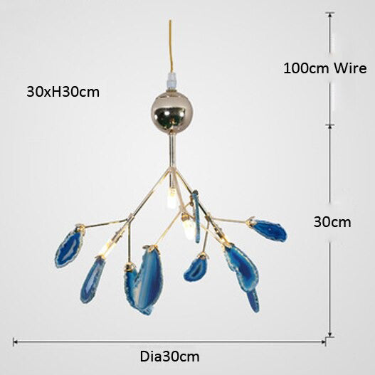 Lustre moderne en cristal LED coloré Sariya - vue 9 sur 17