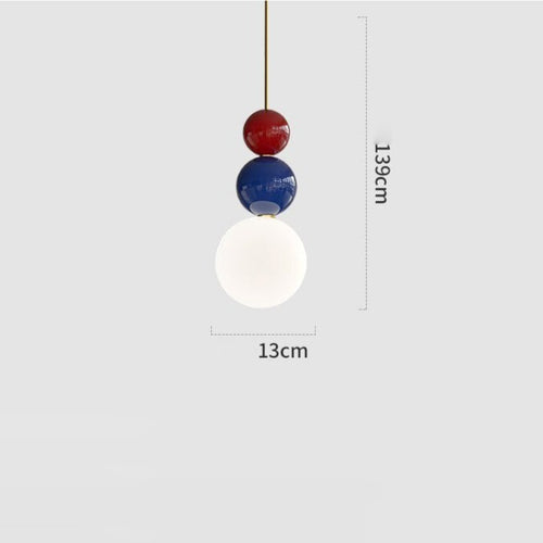 Suspension moderne en métal et boules colorés Ginna - vue 10 sur 10