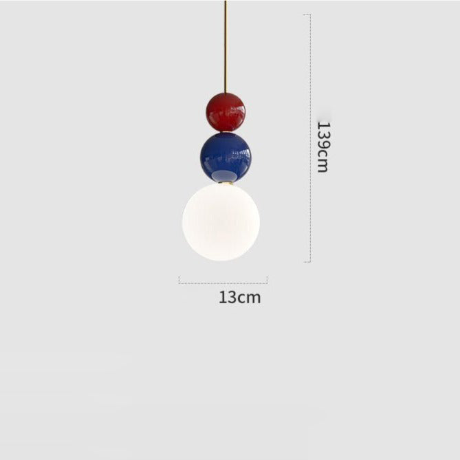 Suspension moderne en métal et boules colorés Ginna - vue 9 sur 10