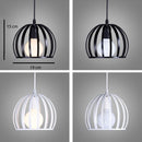 Suspension en cage ronde vintage (noir ou blanc)