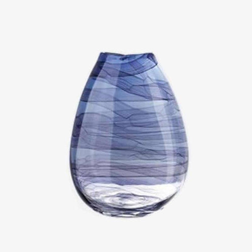 Vase design en verre violet style abstrait - vue 2 sur 5