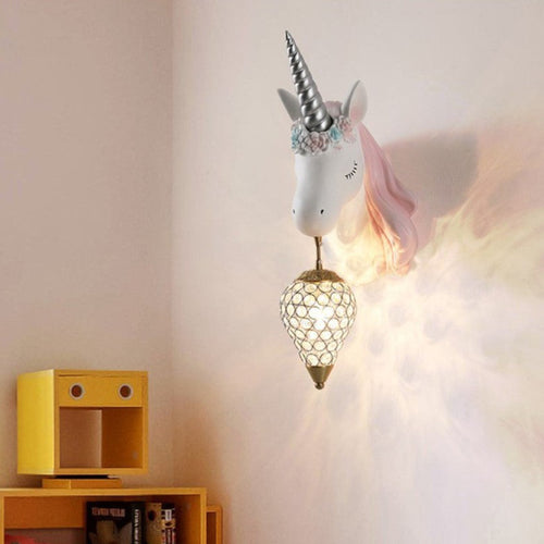 Applique murale moderne en forme de licorne pour enfant Eysa - vue 7 sur 8