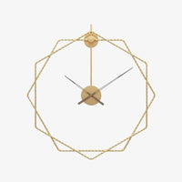 Horloge murale design hexagones décalés en métal