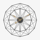 Horloge murale design rond géométrique en métal 50cm