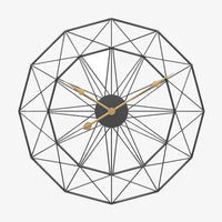 Horloge murale design rond géométrique en métal 50cm