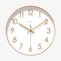 Horloge murale ronde avec chiffres rose gold Minute