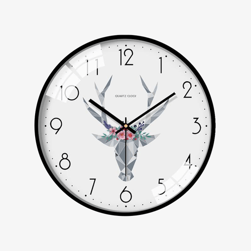 Horloge murale ronde blanche aux motifs Sulli F