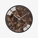 Horloge murale ronde moderne effet marbre Silent