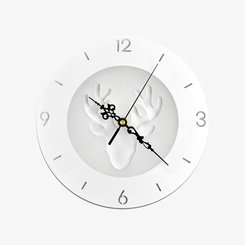 Horloge murale ronde style moderne aux motifs animaux 25cm - vue 1 sur 8