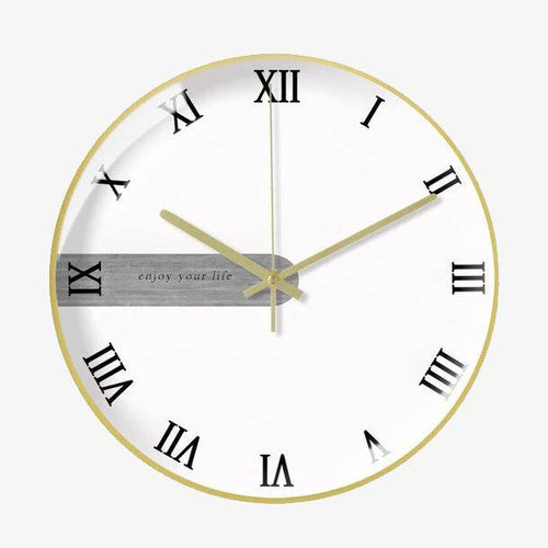 Horloge ronde colorée en métal à chiffres romains 30cm Creative