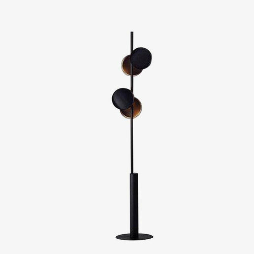 Lampadaire design moderne LED en métal avec formes circulaires - vue 2 sur 6