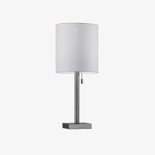 Lampe à poser design en métal LED avec abat-jour blanc - vue 2 sur 3