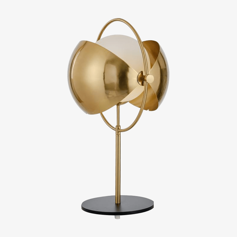 Lampe à poser design LED avec boule en verre et métal doré Luxury - vue 1 sur 4