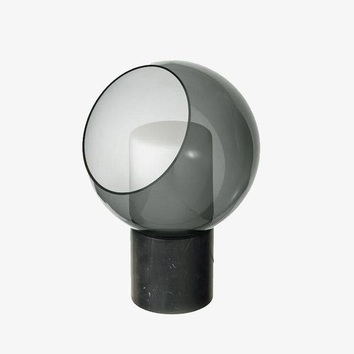 Lampe à poser design LED en marbre avec boule en verre Luxury - vue 2 sur 9
