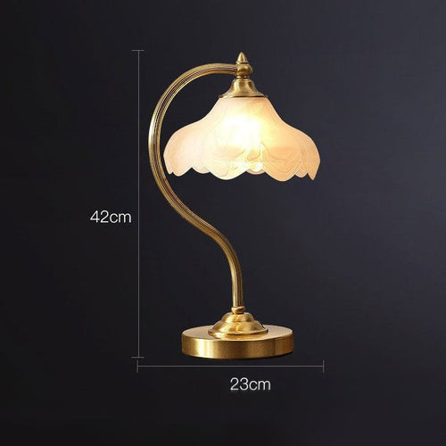 Lampe à poser vintage avec abat-jour fleur Magnolya - vue 5 sur 5
