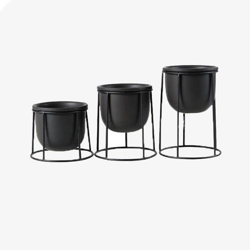 Lot de 3 piédestal moderne pour plantes style scandinave - vue 2 sur 7
