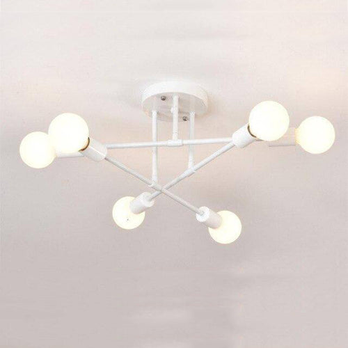 Plafonnier design en métal à plusieurs lampes Rod - vue 7 sur 11
