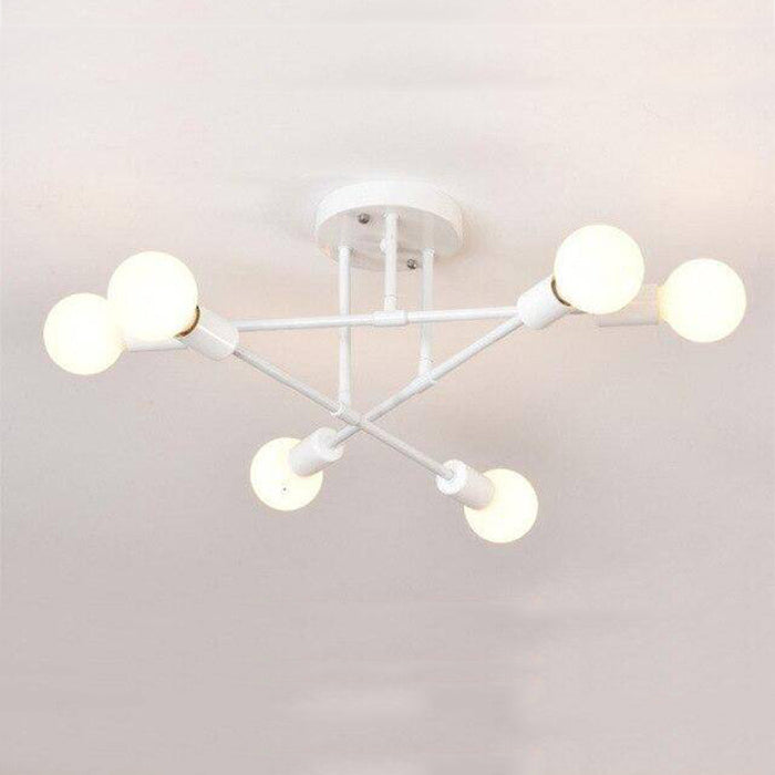 Plafonnier design en métal à plusieurs lampes Rod - vue 6 sur 11