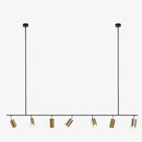 Lustre design à LED avec spots dirigeables dorés