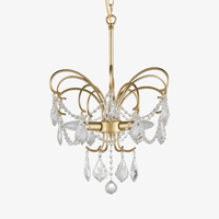 Lustre design LED avec branches dorées et verre crystal Luxury