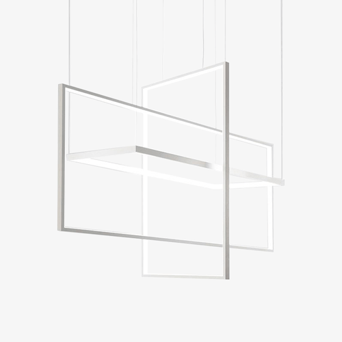 Lustre design moderne LED rectangles