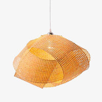 Lustre design nuage entrelacée en bambou Tatami