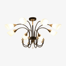 Lustre LED avec bras arrondis et lampes en verre Room