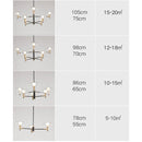 Lustre moderne abat-jours en forme de méduse en verre Hailey