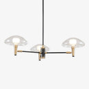 Lustre moderne abat-jours en forme de méduse en verre Hailey