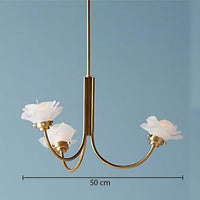 Lustre moderne avec ampoules en forme de rose Florenzia
