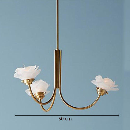 Lustre moderne avec ampoules en forme de rose Florenzia
