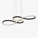 Lustre moderne avec deux symboles d'infini métalliques Kemena